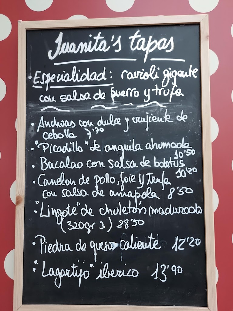 Juanita's Tapas — Carta