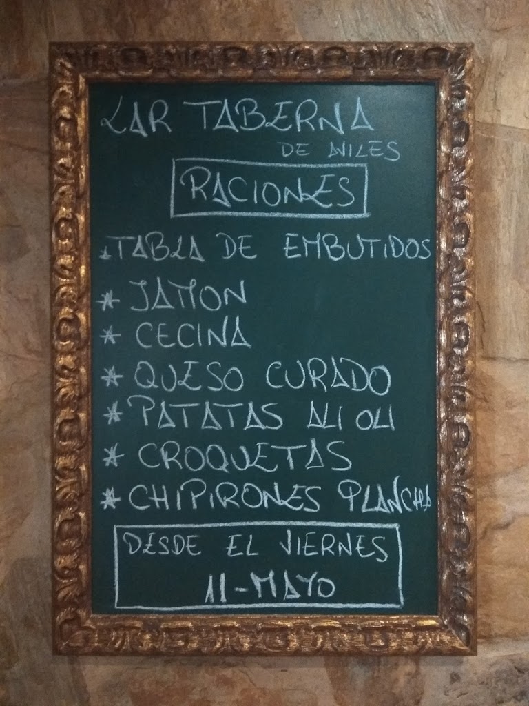 Bar Lar Taberna — Carta