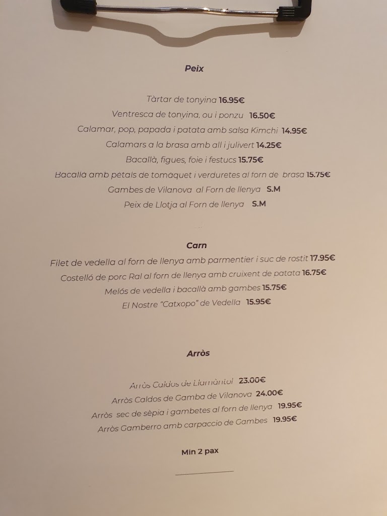 La Gambarrada — Carta