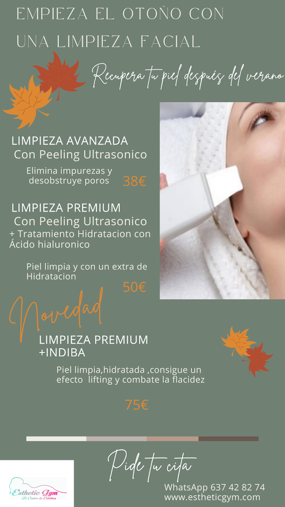 Centro de estetica Esthetic Gym Las Rozas — Carta