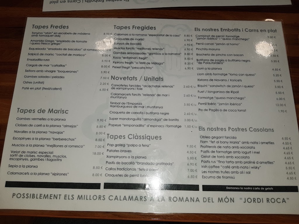 Els tranquils — Carta