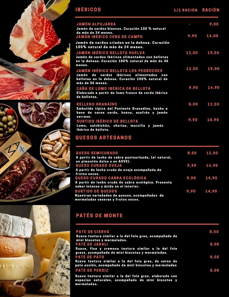 Eria Gourmet — Carta