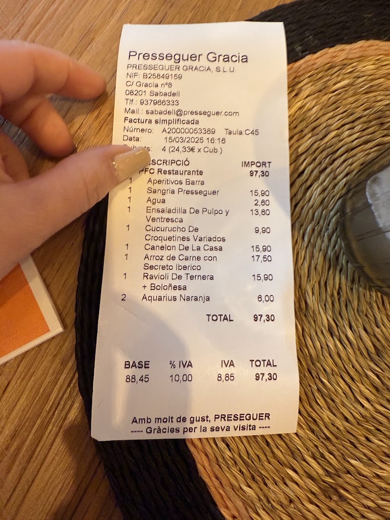 Presseguer Restaurant | Sabadell — Mas recientes