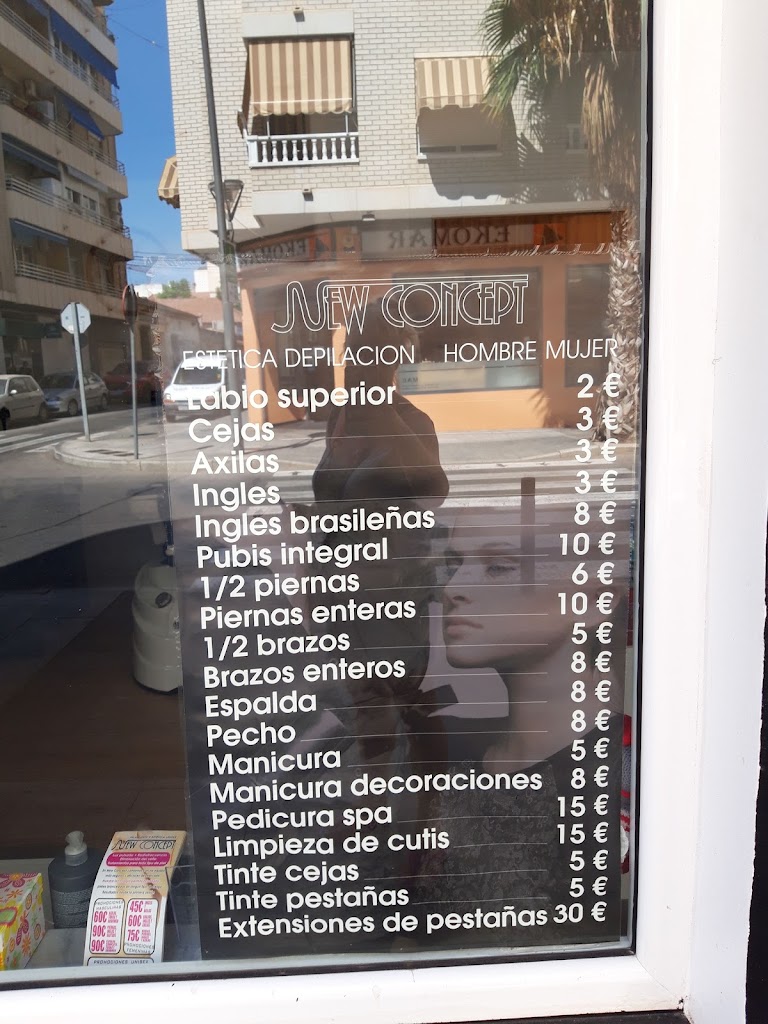 Peluqueria y Estetica New Concept — Carta