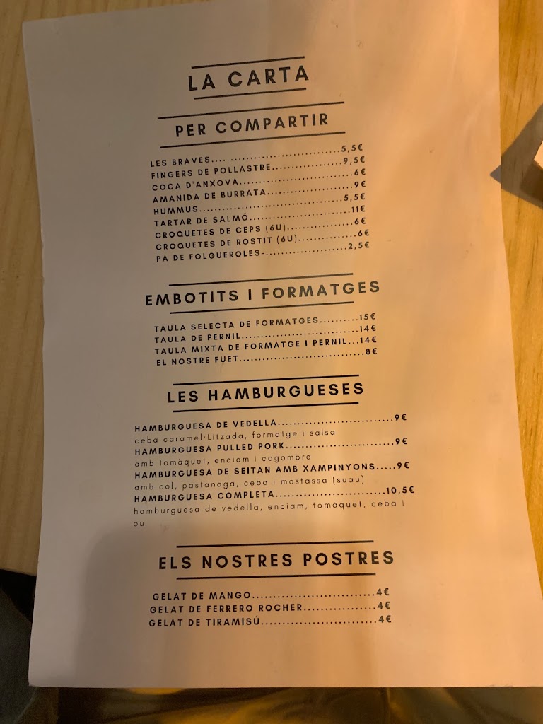 El Clandesti — Carta