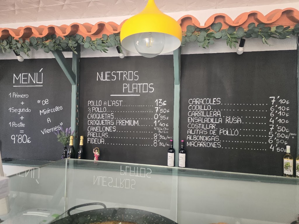 Rostisseria El Senyoret — Carta