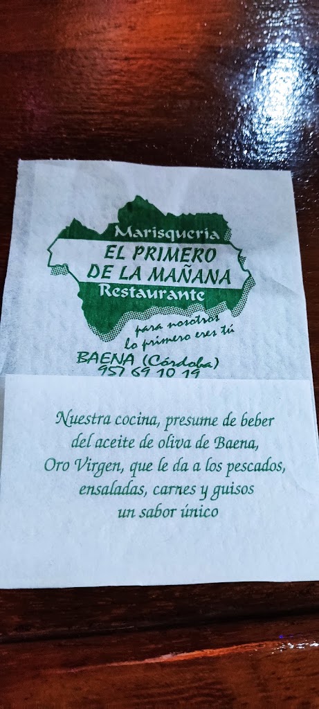 El Primero de la Manana — Carta