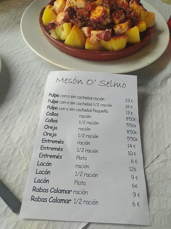 Pulperia O Selmo — Carta