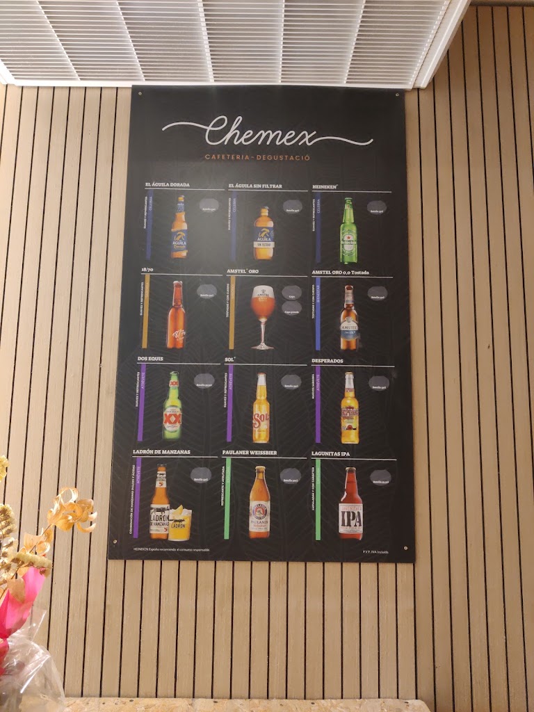 Chemex Cafeteria Degustacio — Carta
