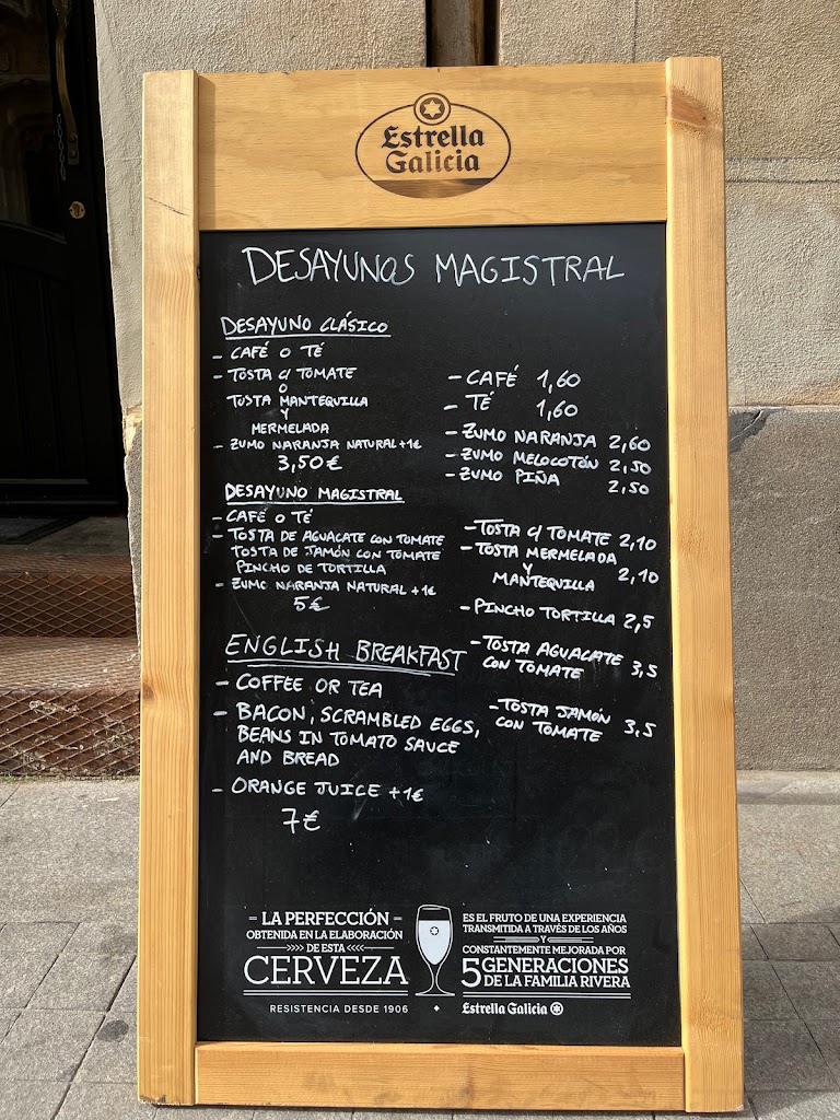 Magistral Gastrotaberna — Carta