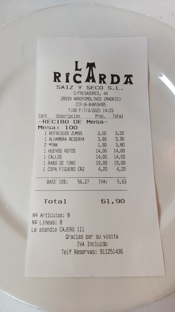 Restaurante La Ricarda — Mas recientes