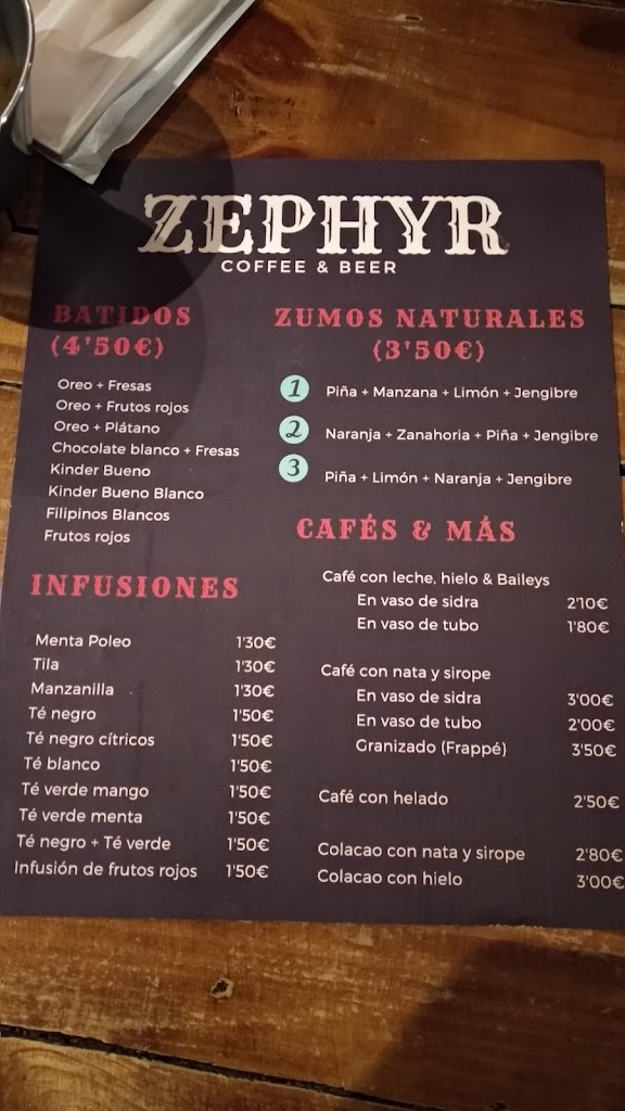 Zephyr - Dogtown Coffee — Carta