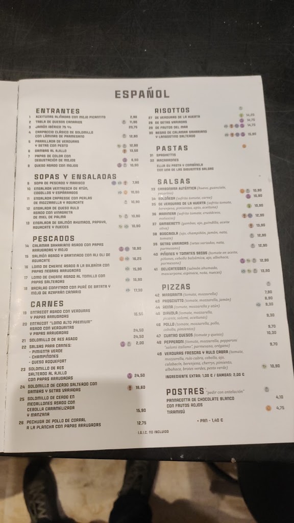 Compostelana Plaza del Charco — Carta