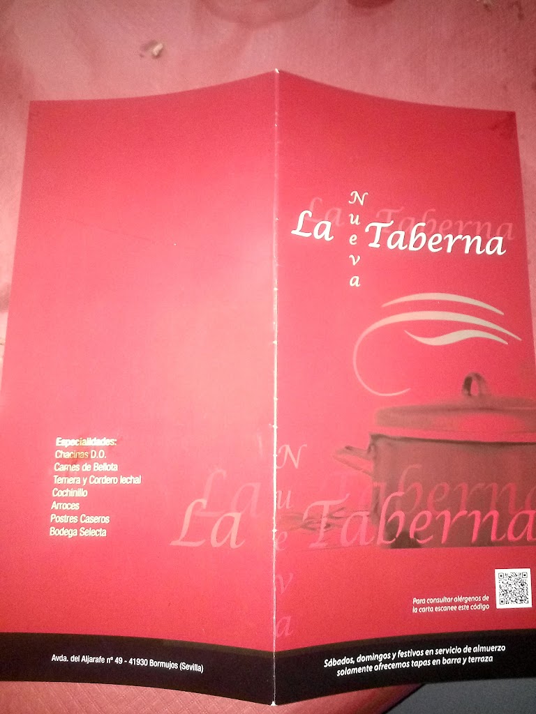 La Nueva Taberna — Carta