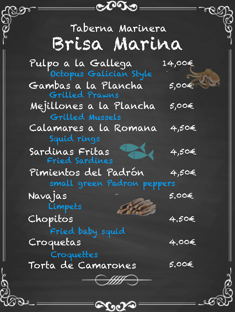 Brisa Marina Taberna Marinera — Carta