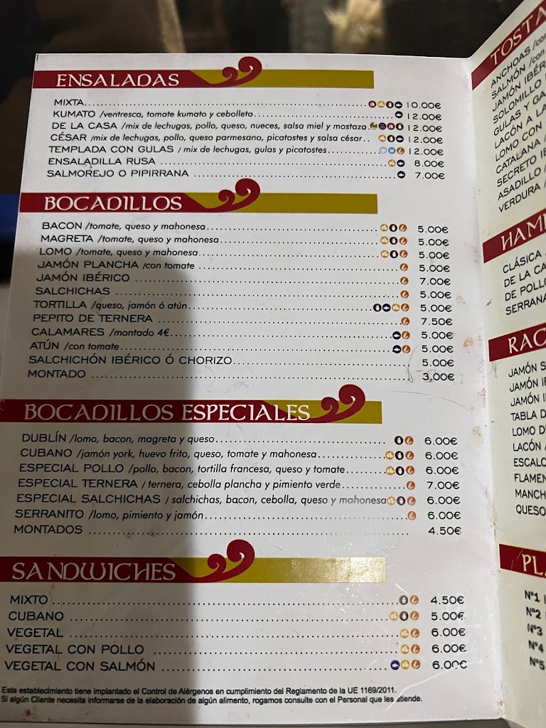 Old Dublin Irish Pub — Carta