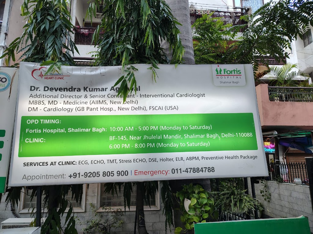 Dr. Dr Devendra S Heart Clinic Best Dm Cardiologist Shalimar Bagh Delhi Ecg Echo Tmt Stress Echo Center
