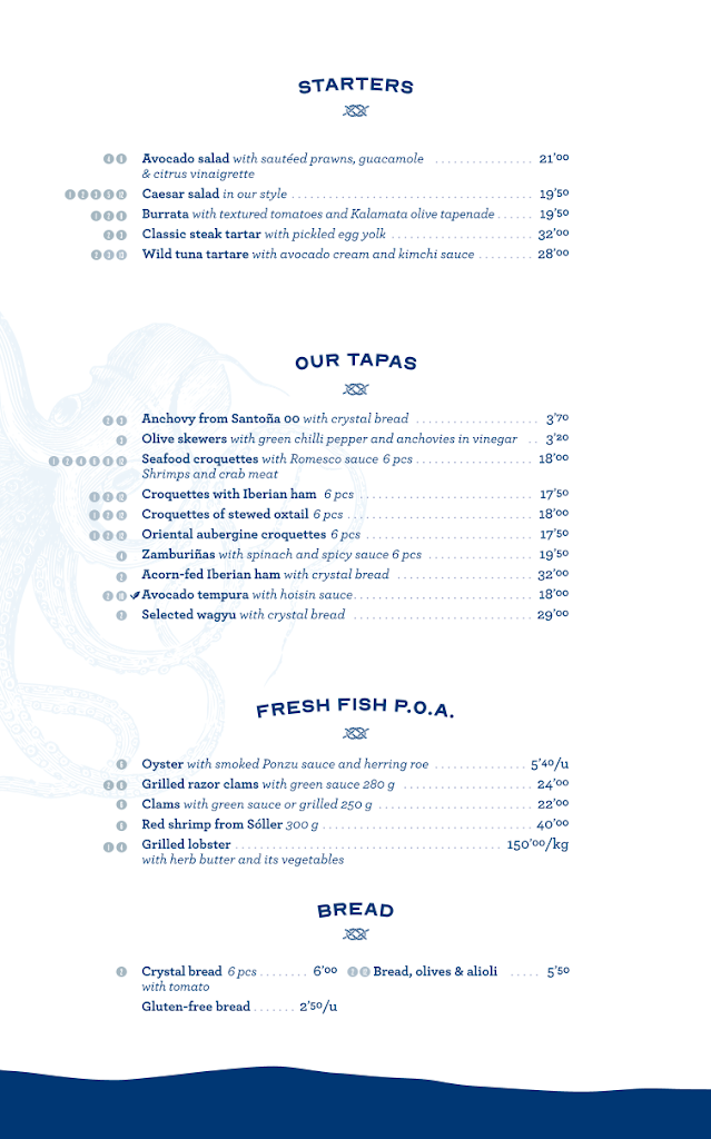 Restaurante La Terraza Alcanada — Carta