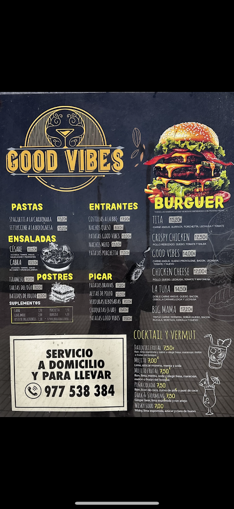 GOOD VIBES | Recomendado — Carta