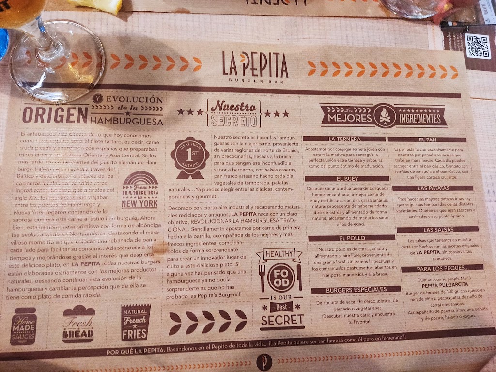 La Pepita Burger Bar - Cangas — Carta