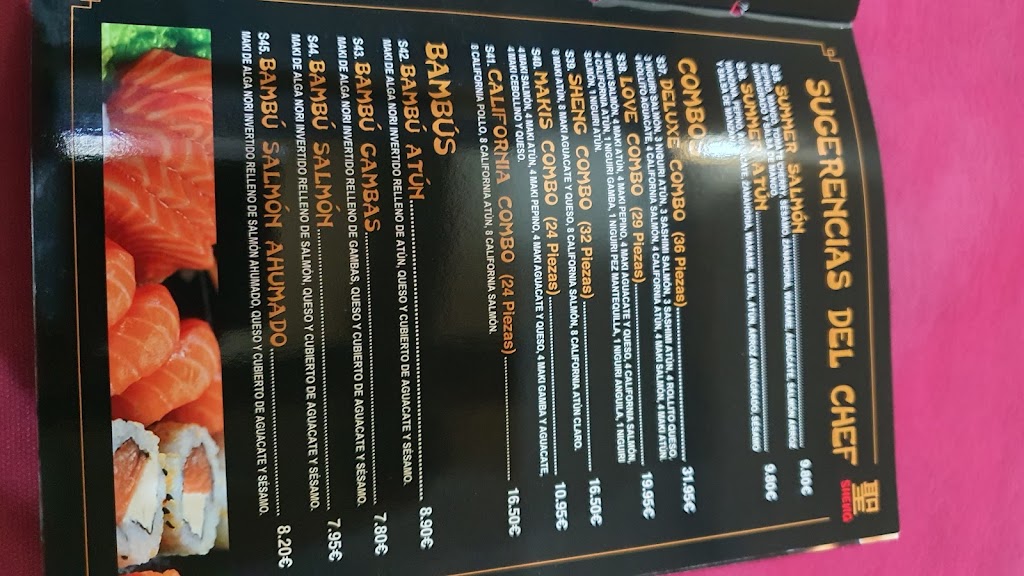 SHENG Alta cuina asiatica — Carta