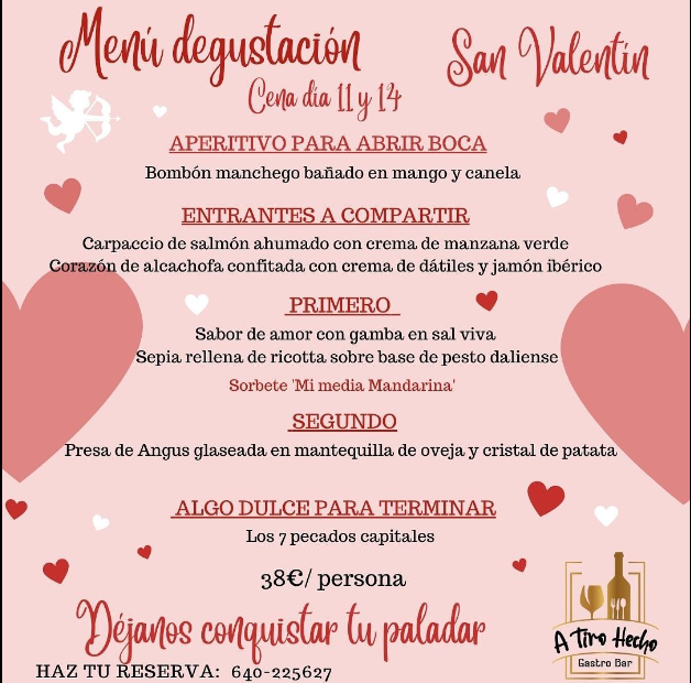 A Tiro Hecho. Gastro bar en el Ejido — Carta