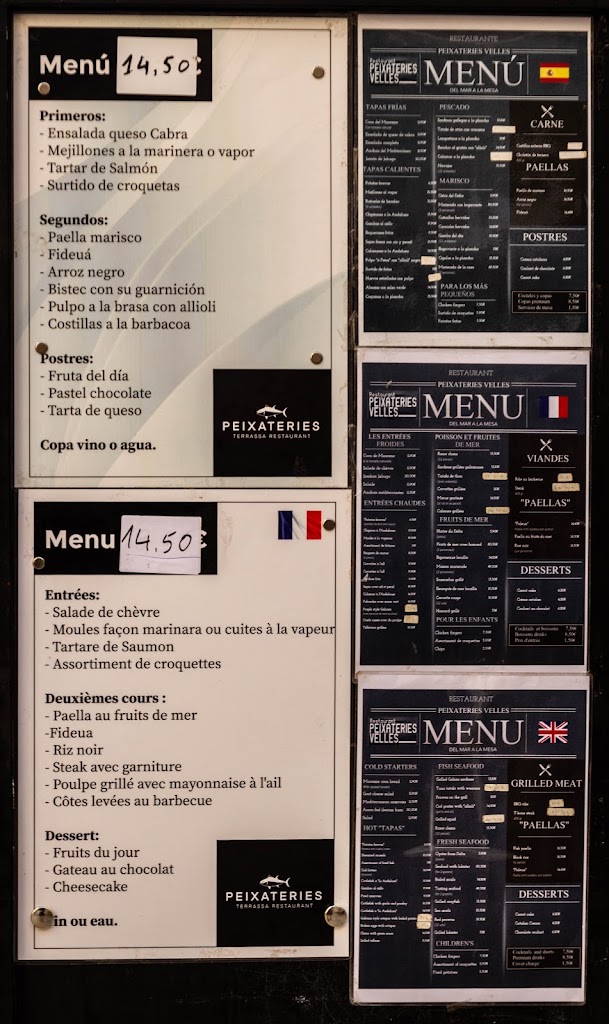 Restaurant Peixateries — Carta