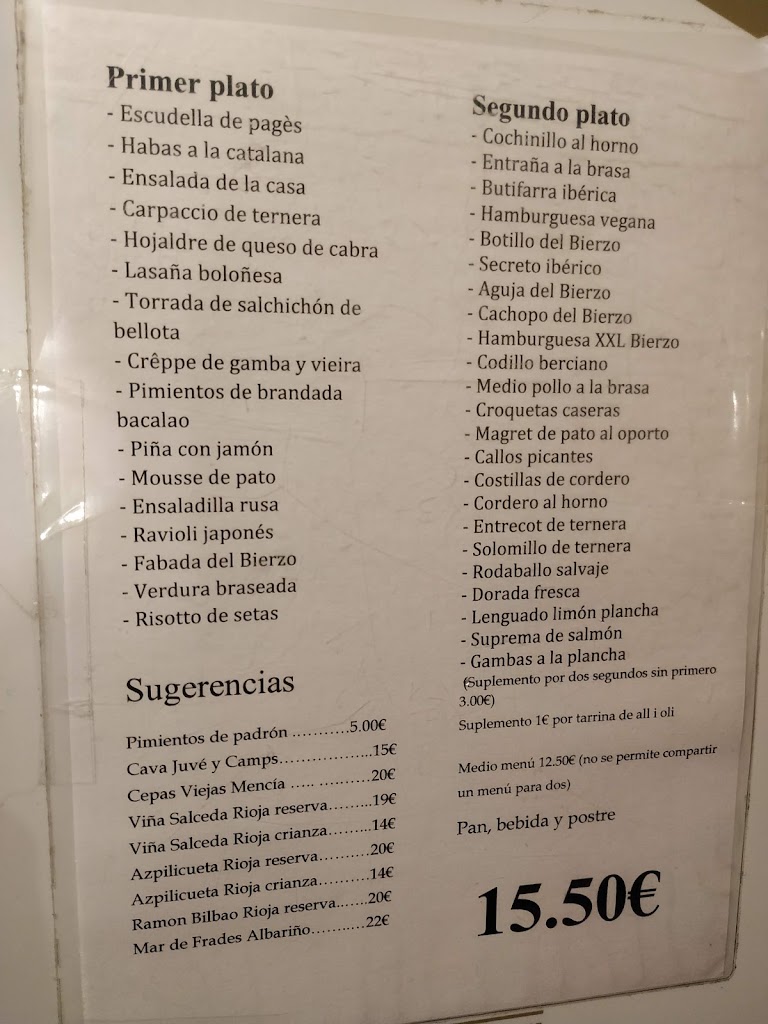 El Bierzo a Tope — Carta