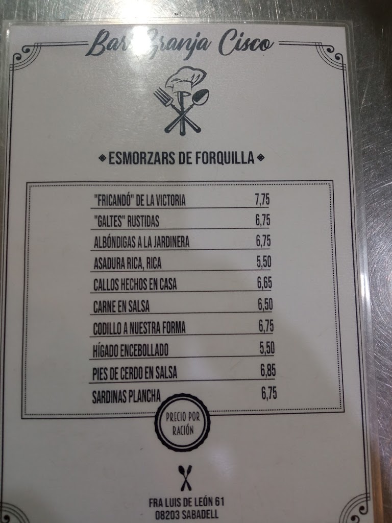 Bar la Granja — Del propietario