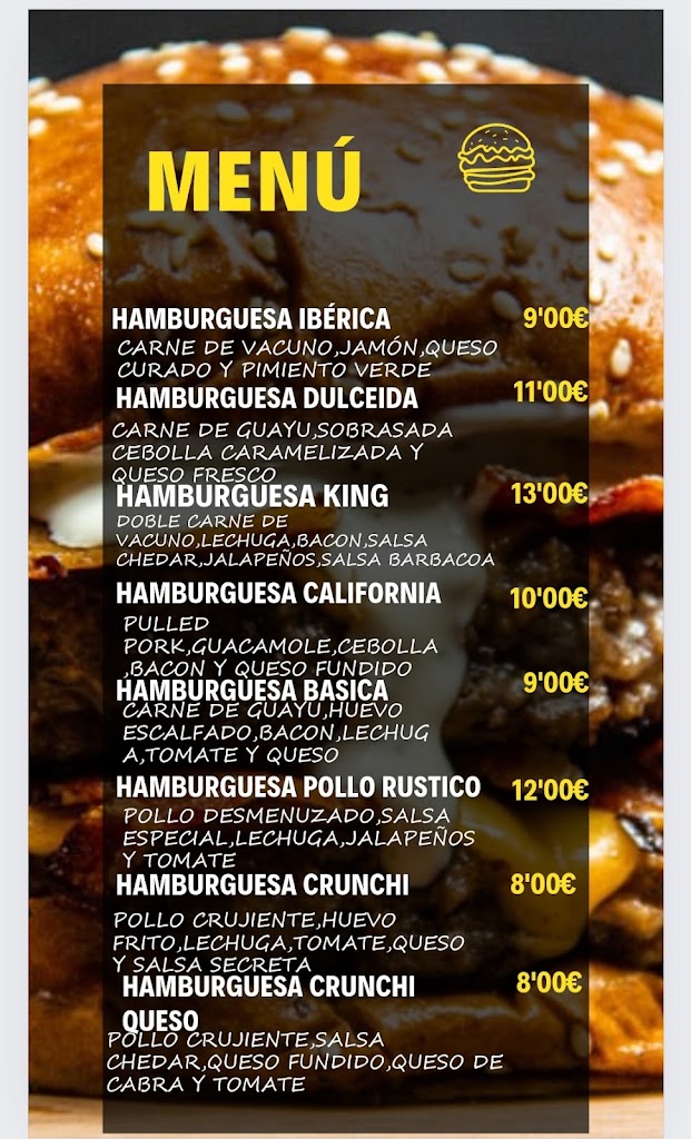Burguer Bulevard — Carta