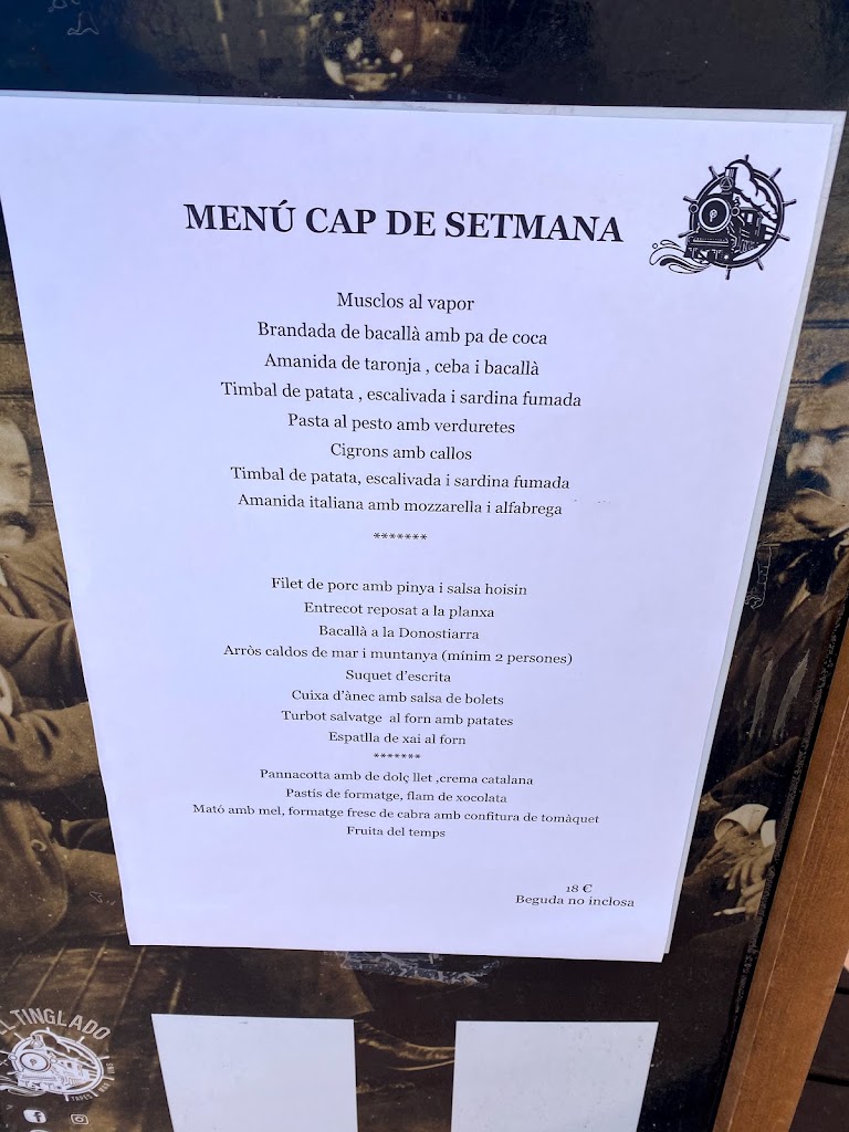 El Tinglado — Carta