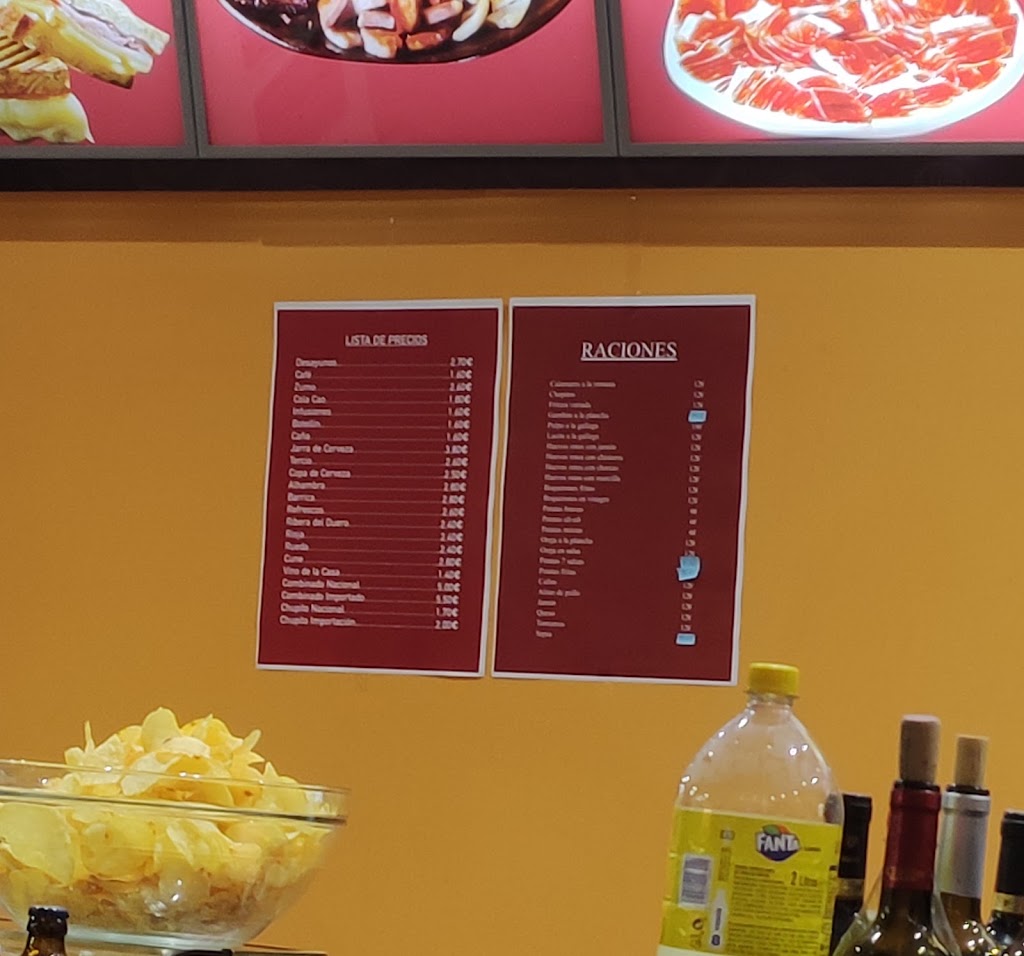 Bar El Rincon del Tapeo — Carta
