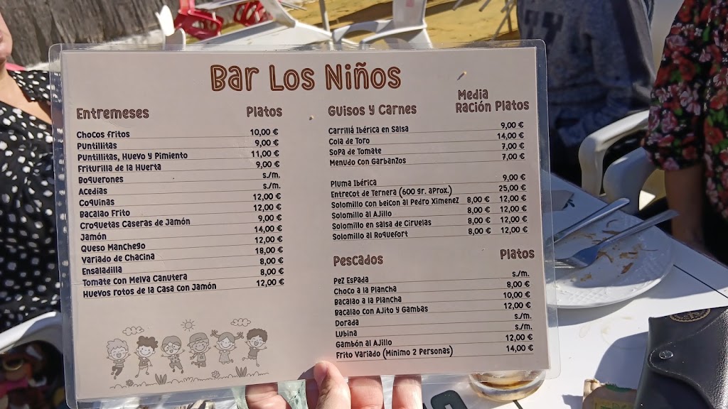 Bar Los Ninos — Carta