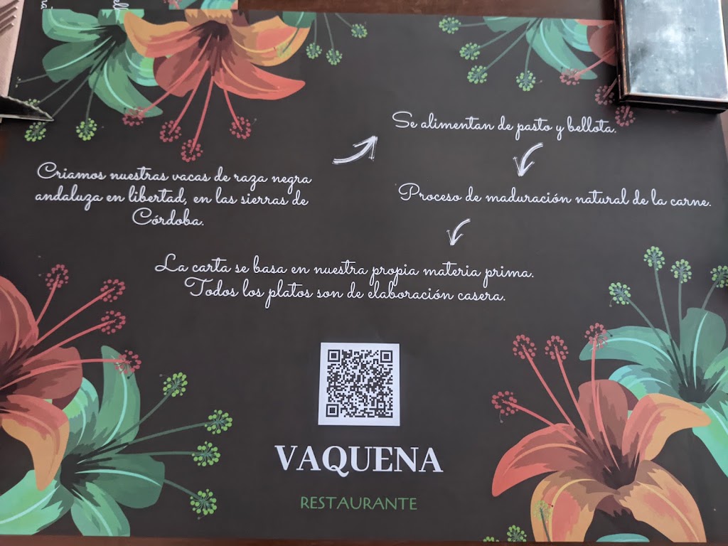 Vaquena Restaurante — Carta