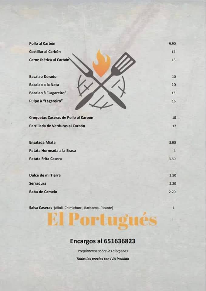 El Portugues Montijo — Carta