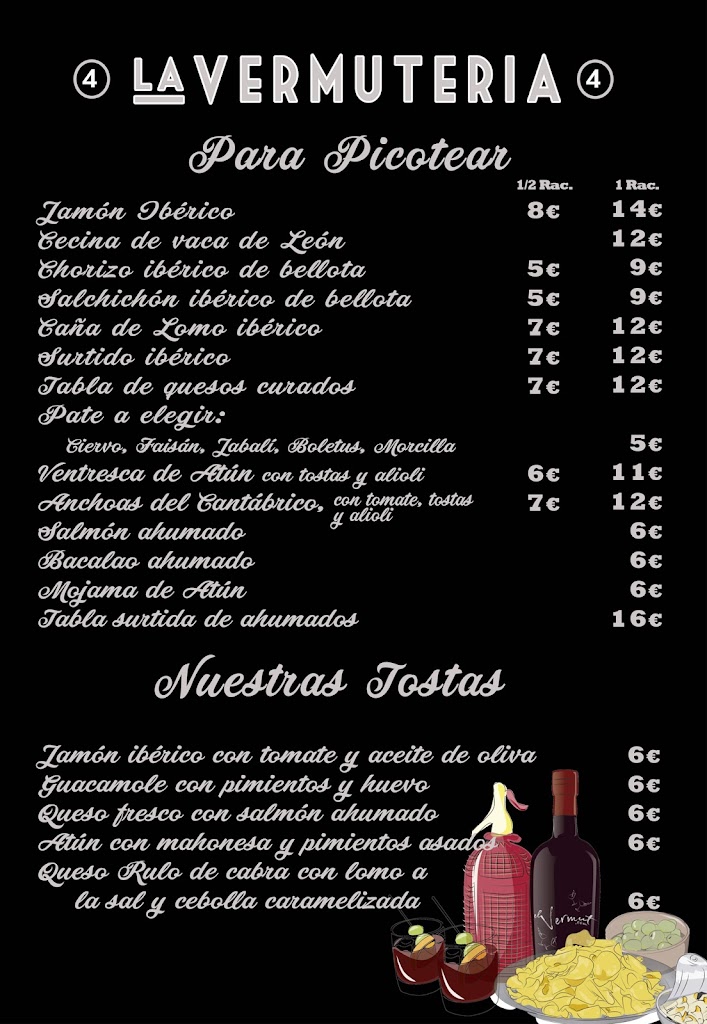 Bar La Vermuteria 4 — Carta