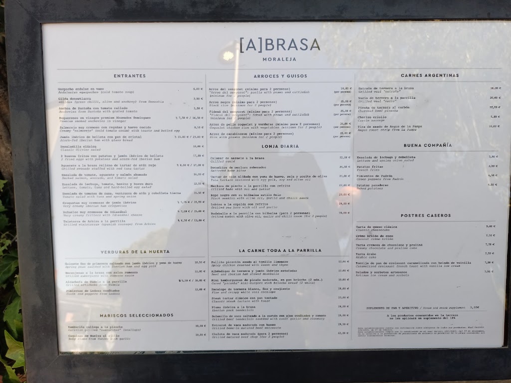 A Brasa Moraleja — Carta