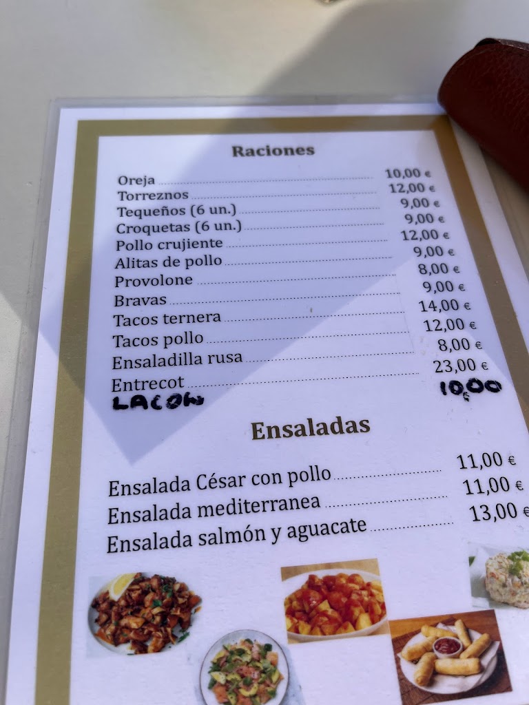 Taberna ReCorcho's — Carta