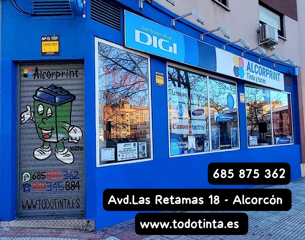 ALCORPRINT VENTA de TINTAS - TONER - SUMINISTROS INFORMATICOS. en Alcorcon