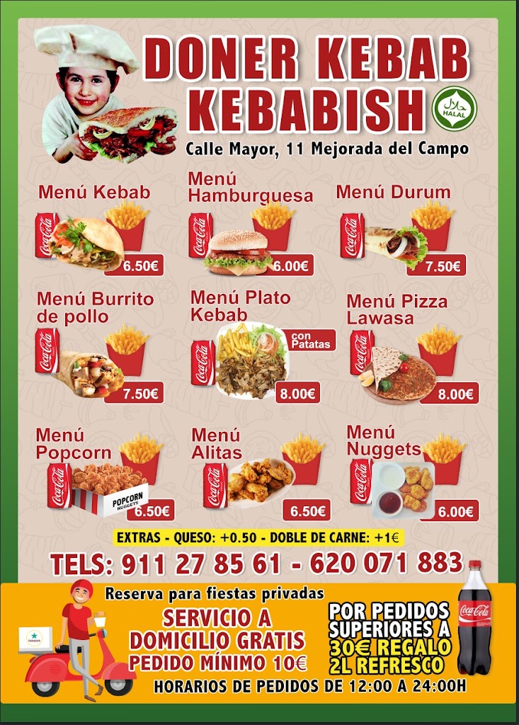 kebab Kebabish (Mejorada Del Campo) — Carta