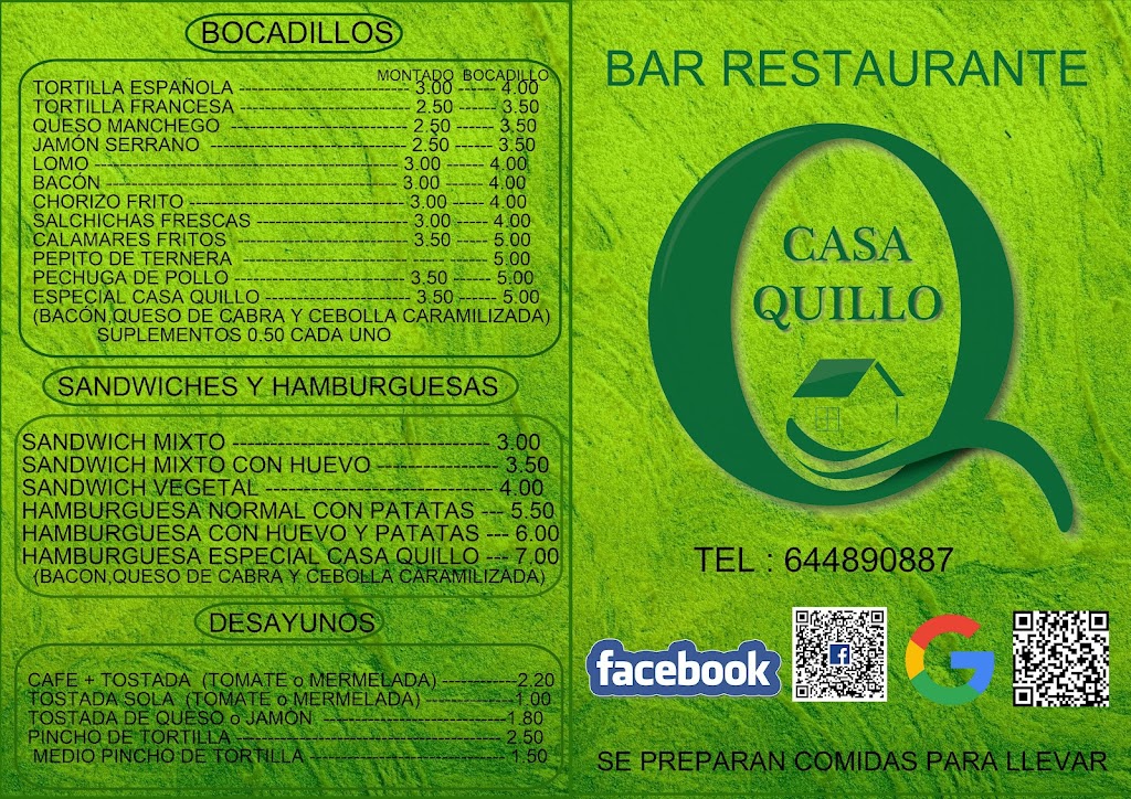 BAR CASA QUILLO — Del propietario
