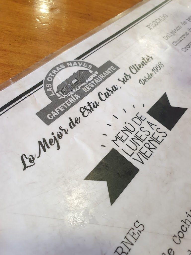 Bar restaurante Las Otras Naves — Carta