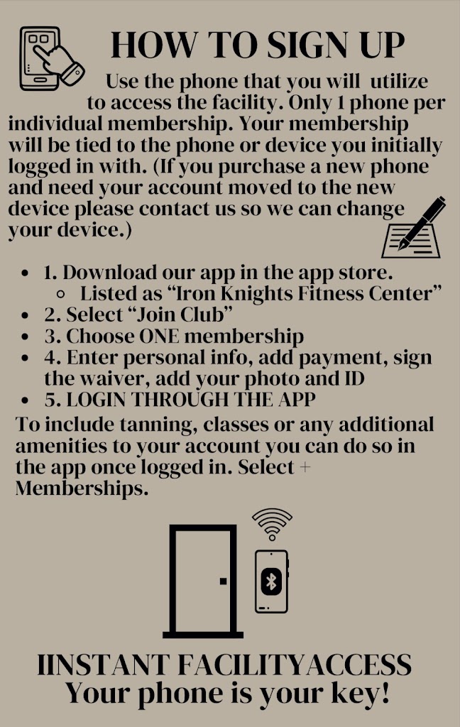  Iron Knights Fitness Center 24/7 GYM & TANNING