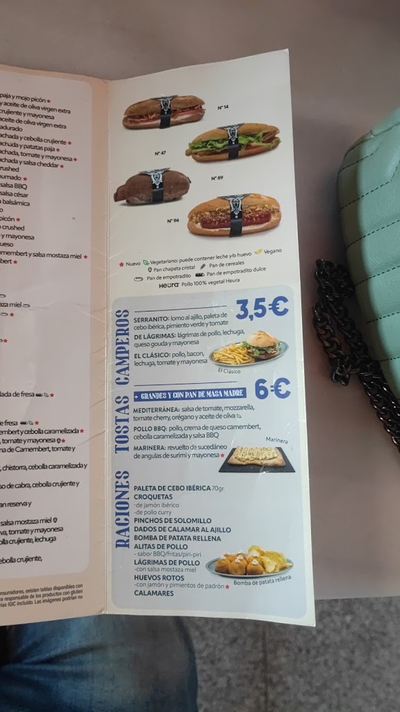 Cien Montaditos — Carta