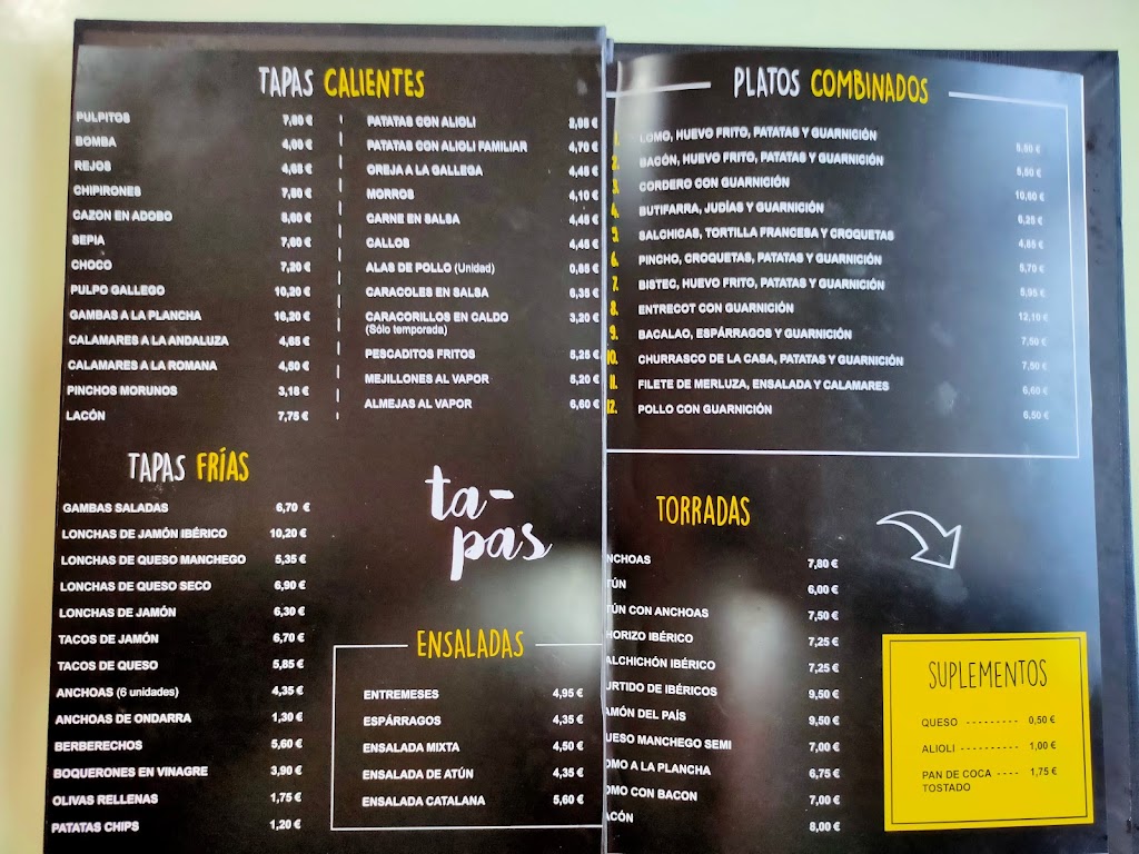 Bar Sporting — Carta
