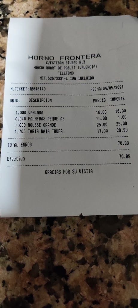 Restaurante Mediterraneo — Carta