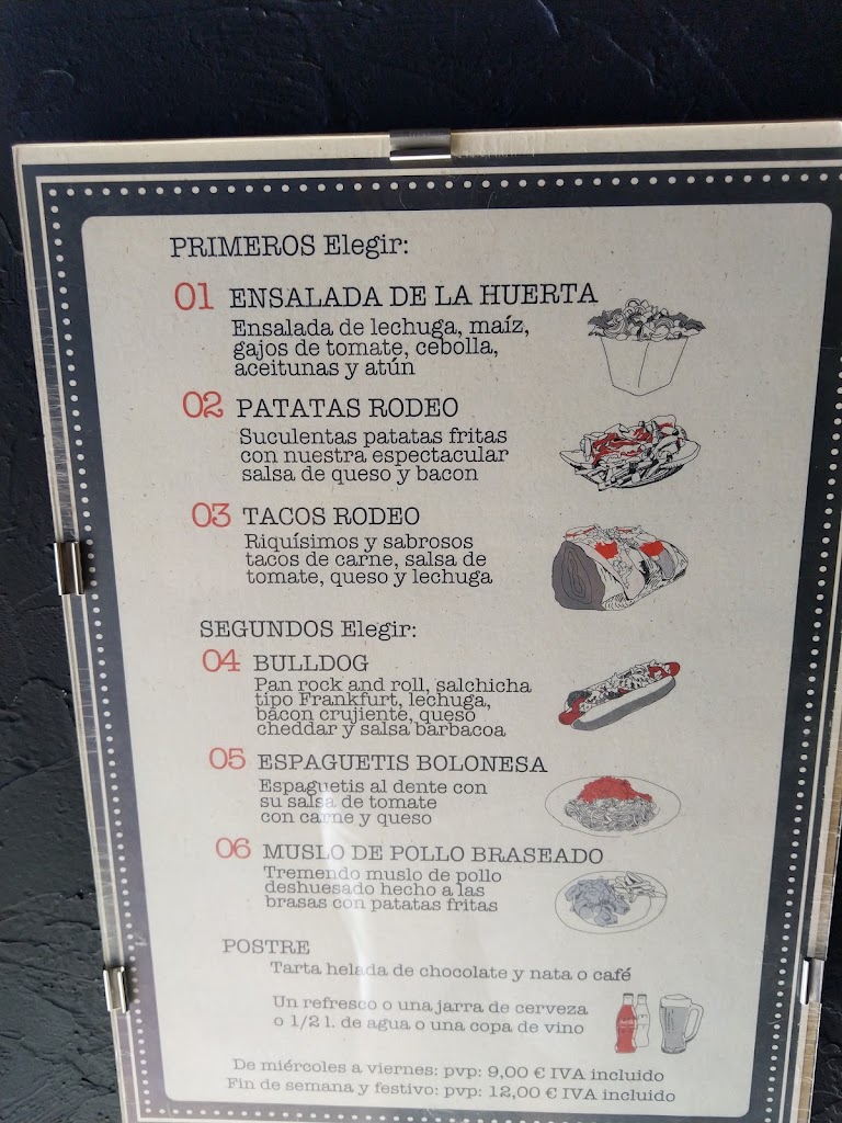 Rodeo Diner & Burger — Carta