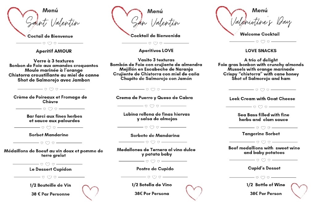 Restaurante La Fosa, Arroceria — Carta