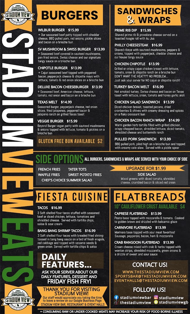  Stadium View Bar, Restaurant, & Event Halls