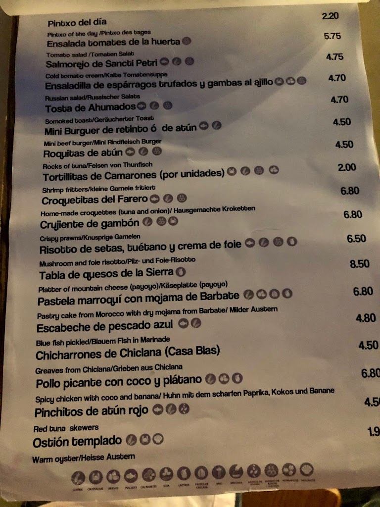 La Casa del Farero — Carta